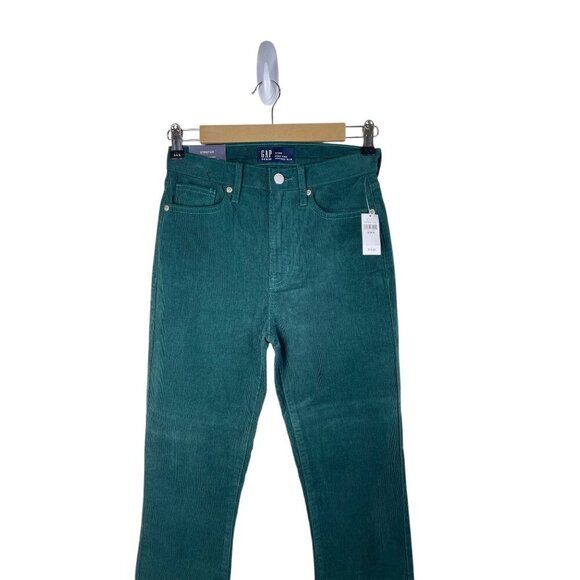 Gap Corduroy Vintage High Rise Slim Green 0/25 - Picture 2 of 11